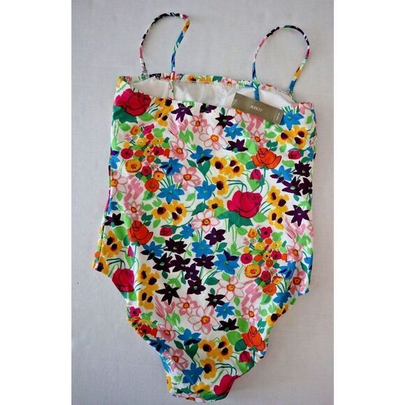 J. Crew WY5238 Women's Sz 6 Vibrant Garden Bandeau One-Piece Swimsuit - Picture 10 of 12
